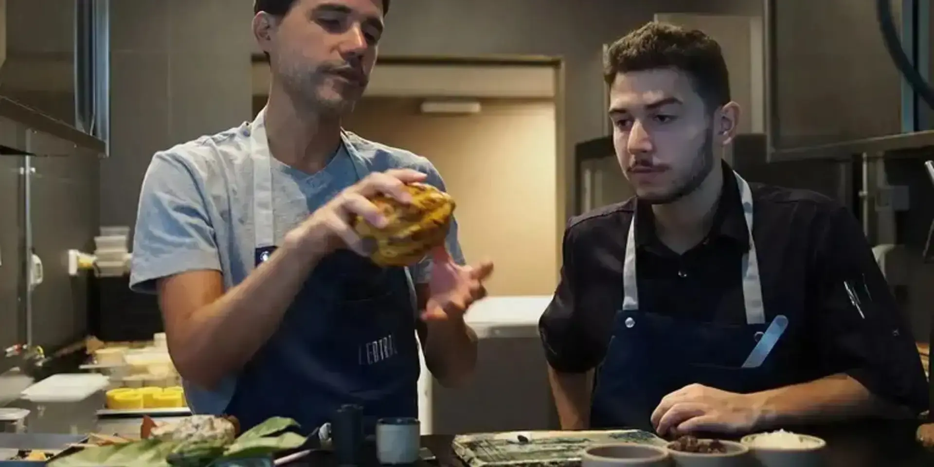 Virgilio Martinez and Nelson Freitas together in the kitchen