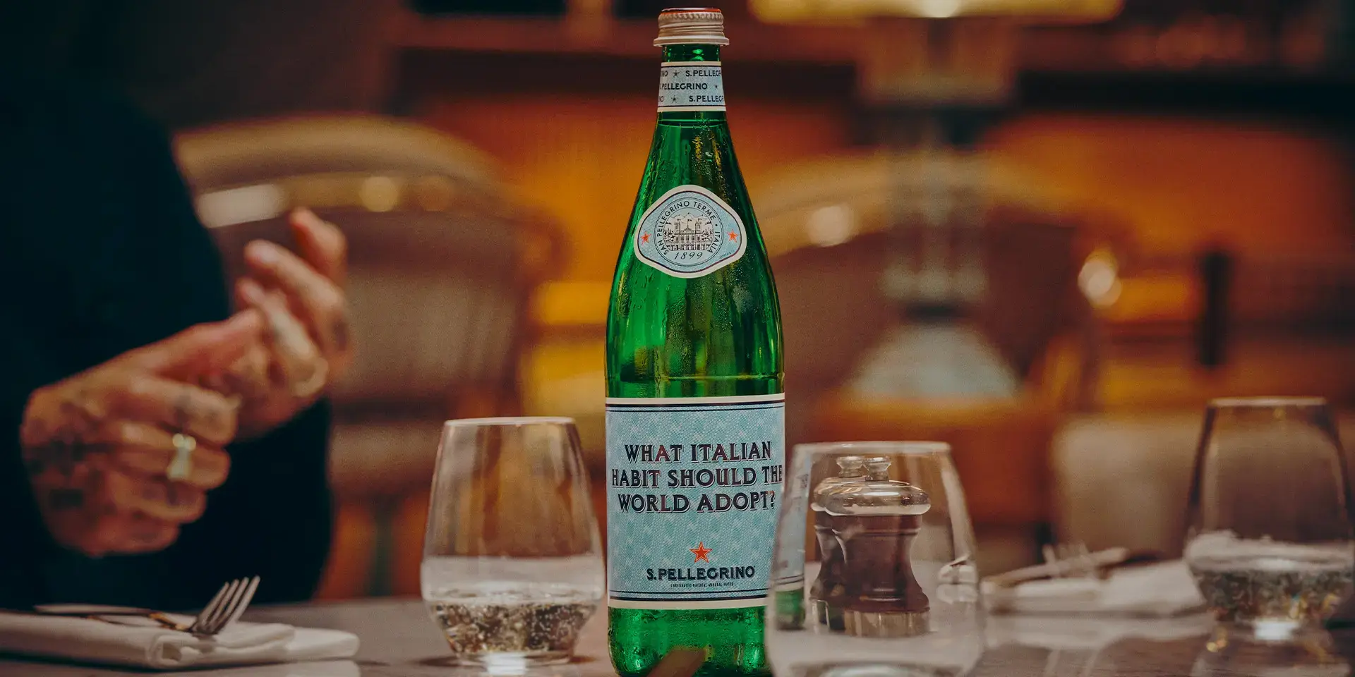 S.Pellegrino water limited edition bottle