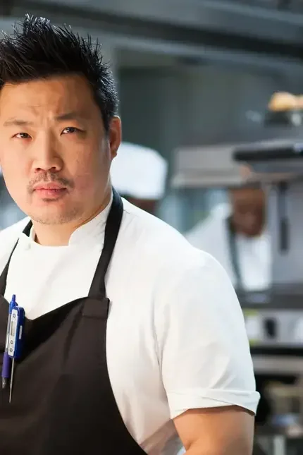 Chef Andrew Wong in the kitchen.