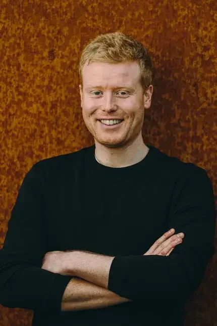 Chef Mark Moriarty in a black sweater.