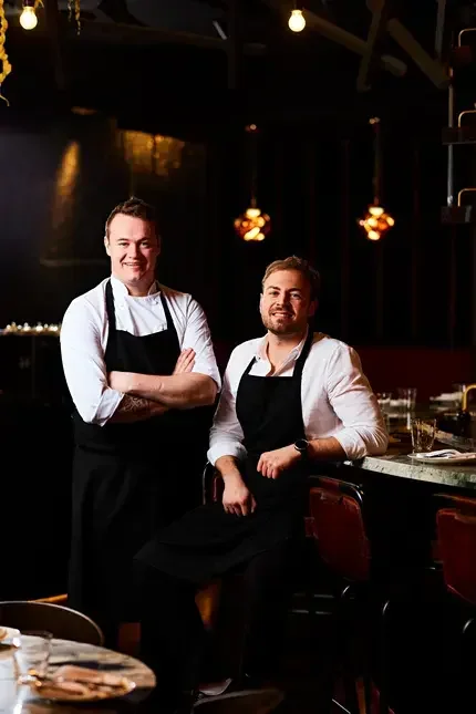 Chefs Will Murray and Jack Croft at Fallow.
