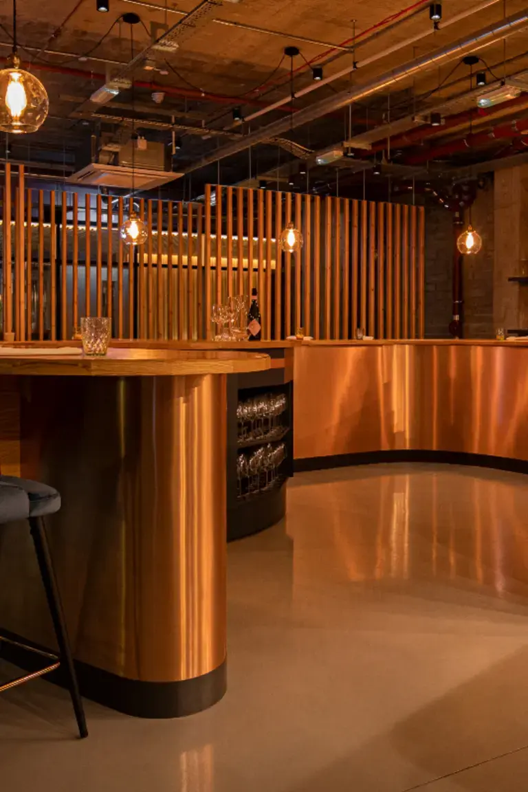 Behind restaurant in London.