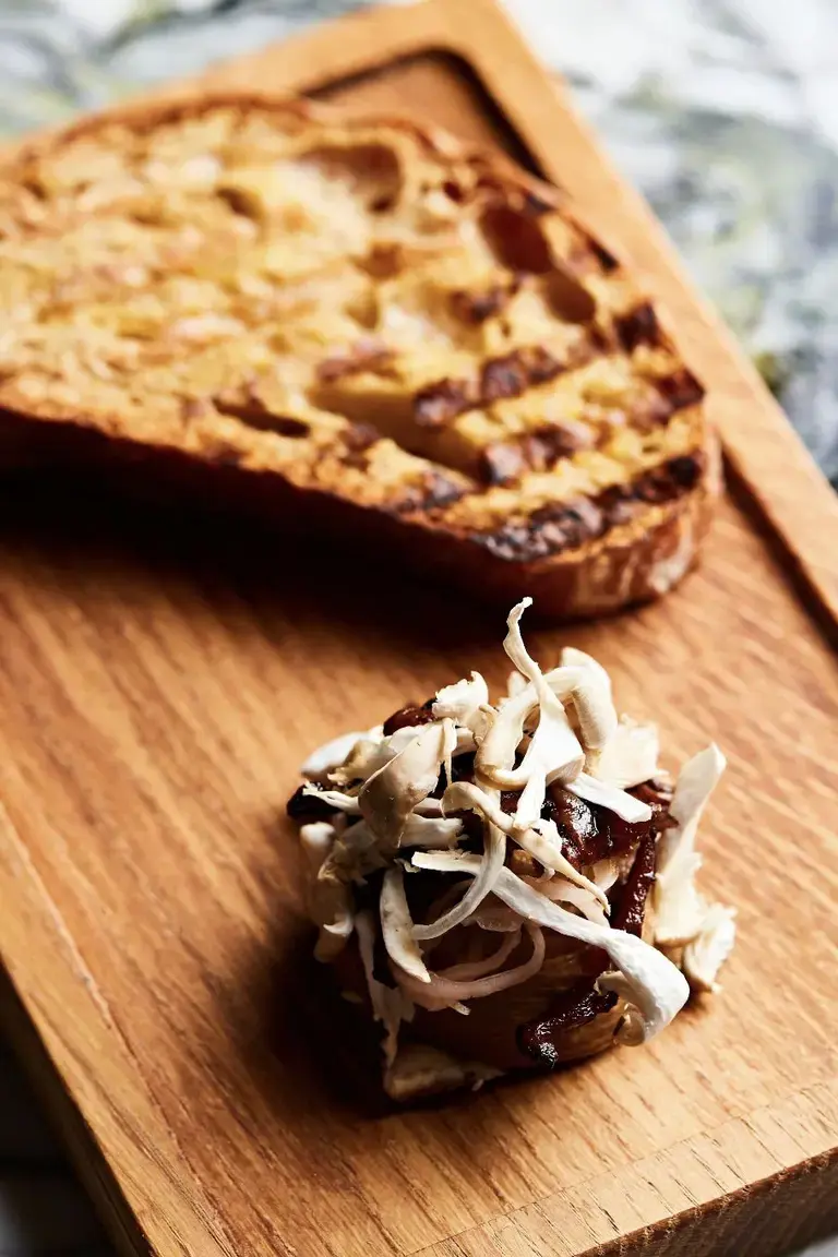Fallow's mushroom parfait and toast.