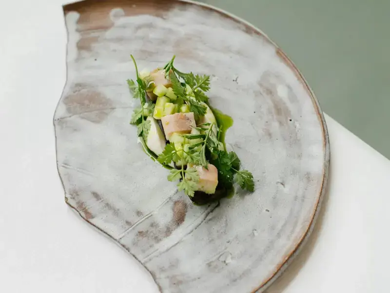 Grilled cucumber and eel at Osip.