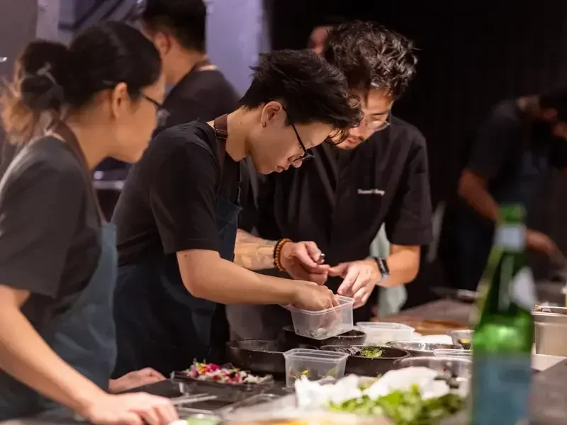 Chefs preparing food at Kita Food Festival