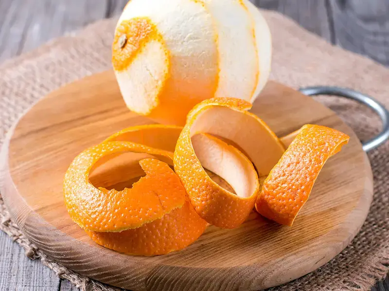 A peeled orange