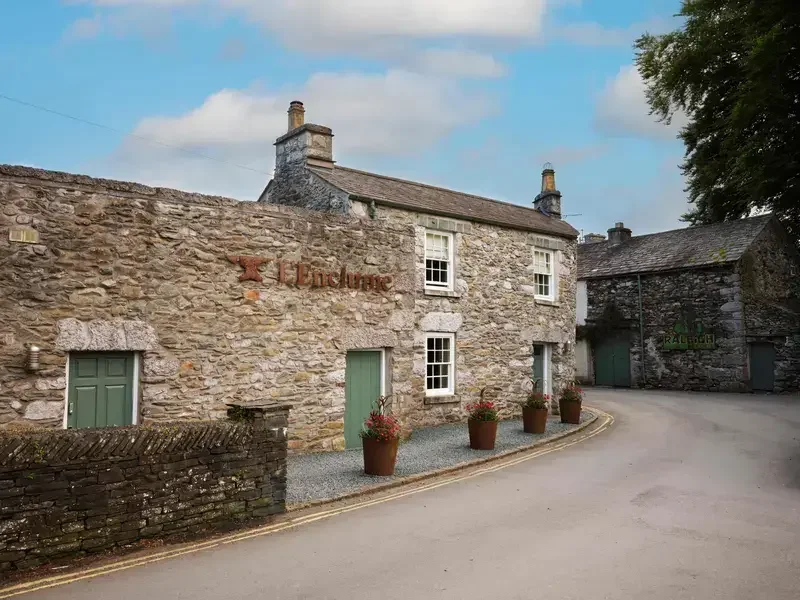 Exterior of L'Enclume restaurant.