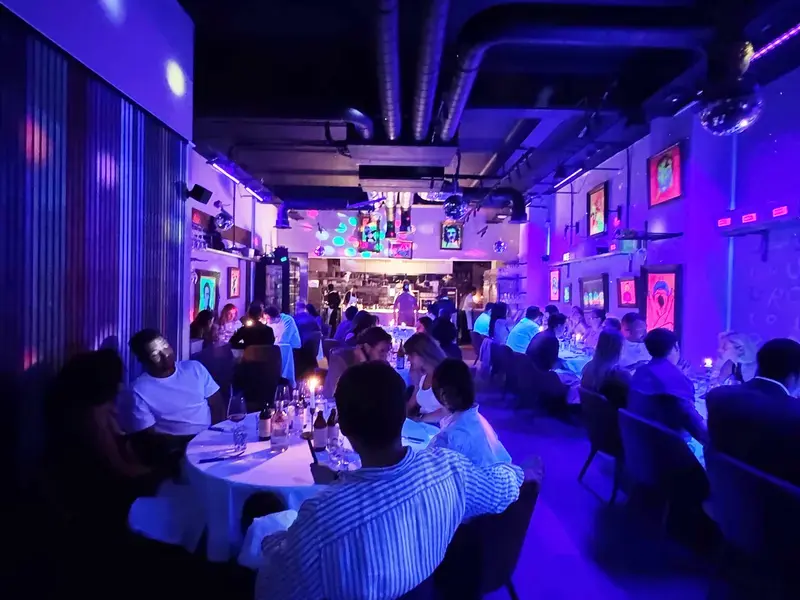 Dining room at Punk Royale London.