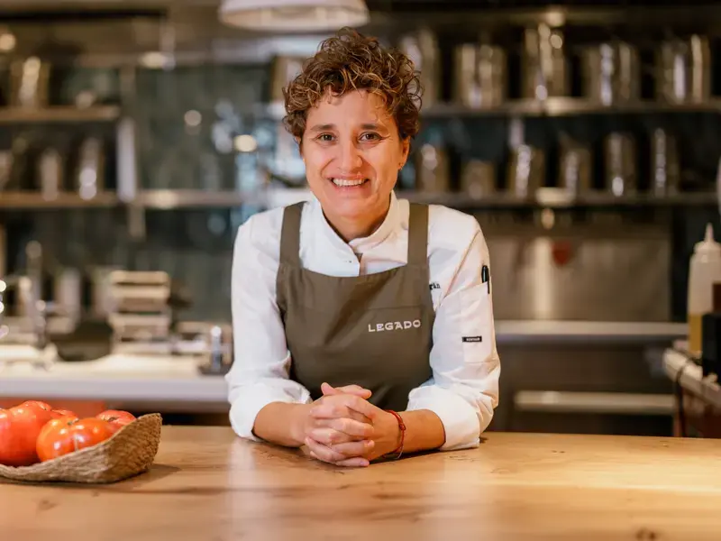 Chef Nieves Barragán Mohacho at Legado.