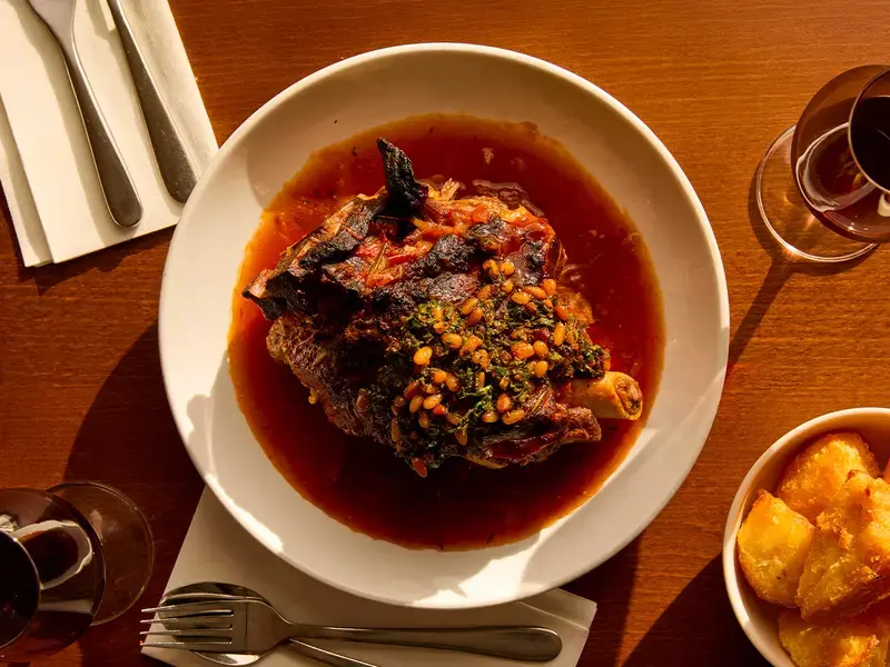 Hogget with mint and pine nut sauce at The Camberwell Arms.