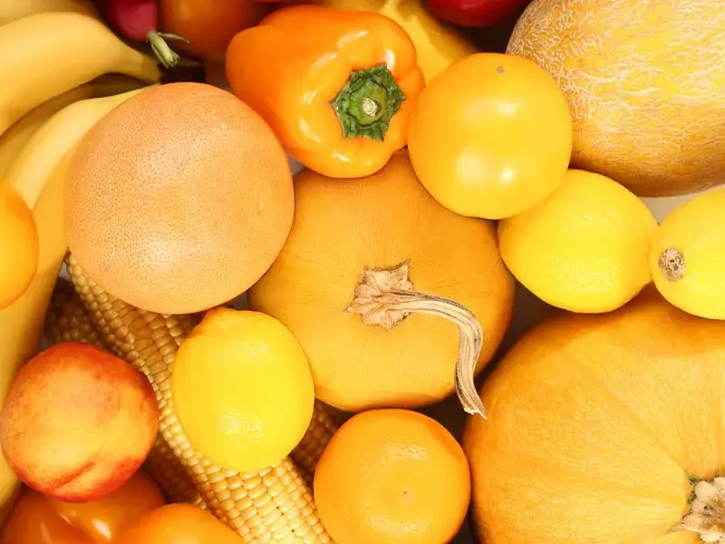 Selection of best yellow vegetables to add to your diet.