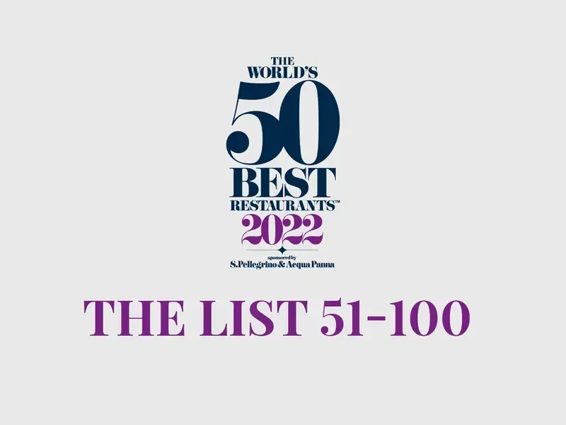 Graphics reading World's 50 Best list 51 to 100