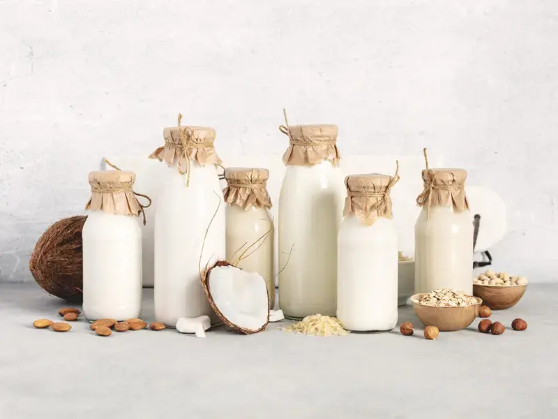 Alternative, plant-based milks.