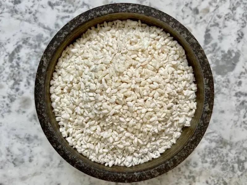Bowl of koji prepared by chef Masaki Sugisaki.