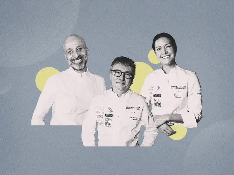 Chefs Niko Romito, Andoni Luis Aduriz and Jessica Rosval.