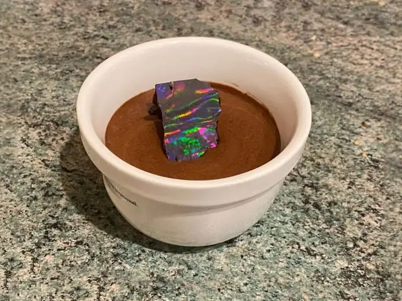 A pot of chocolate.