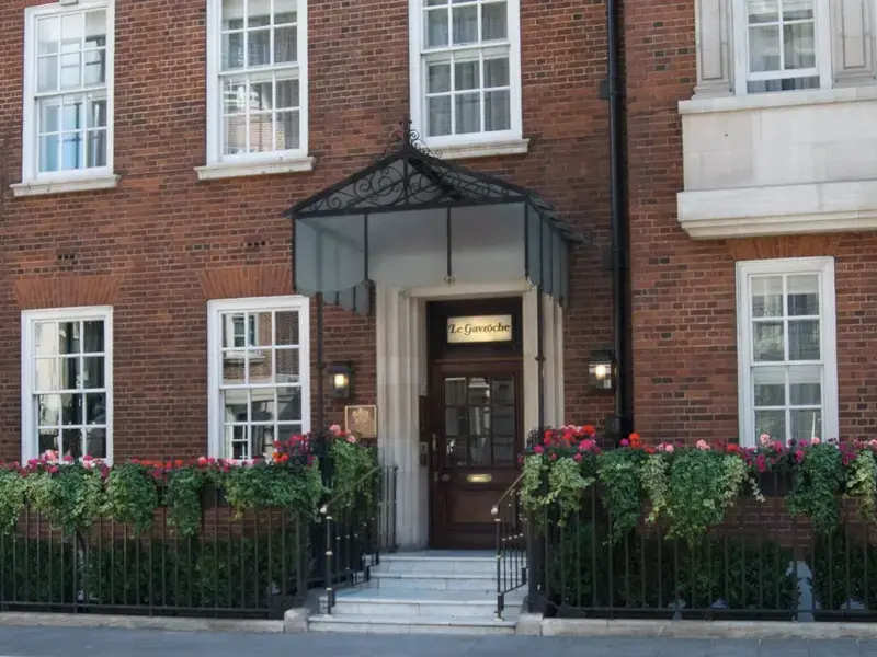Exterior of Le Gavroche in London.