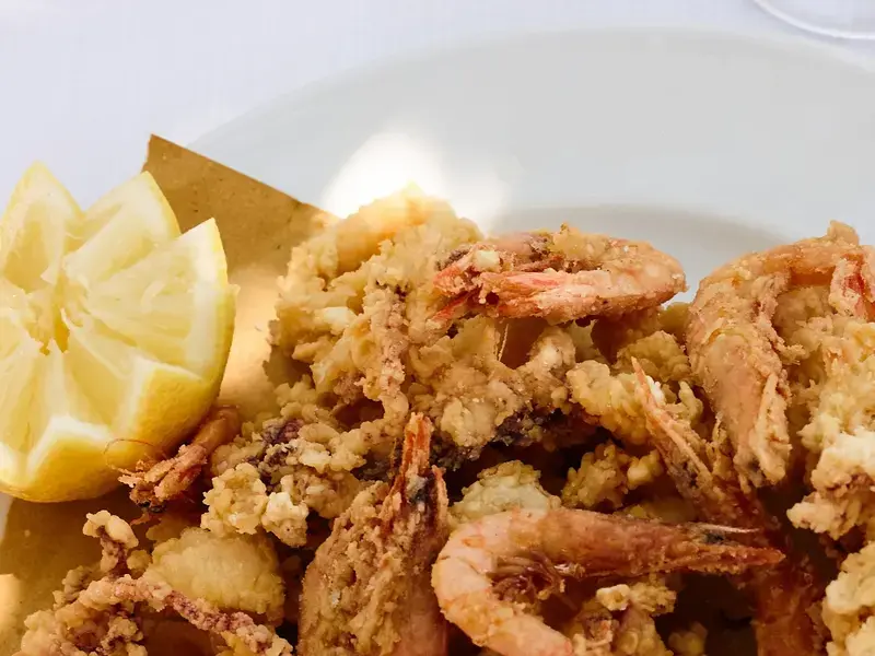 Ligurian fried fish in olive oil.