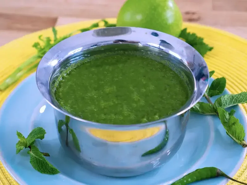 Green chutney by Monica Haldar.
