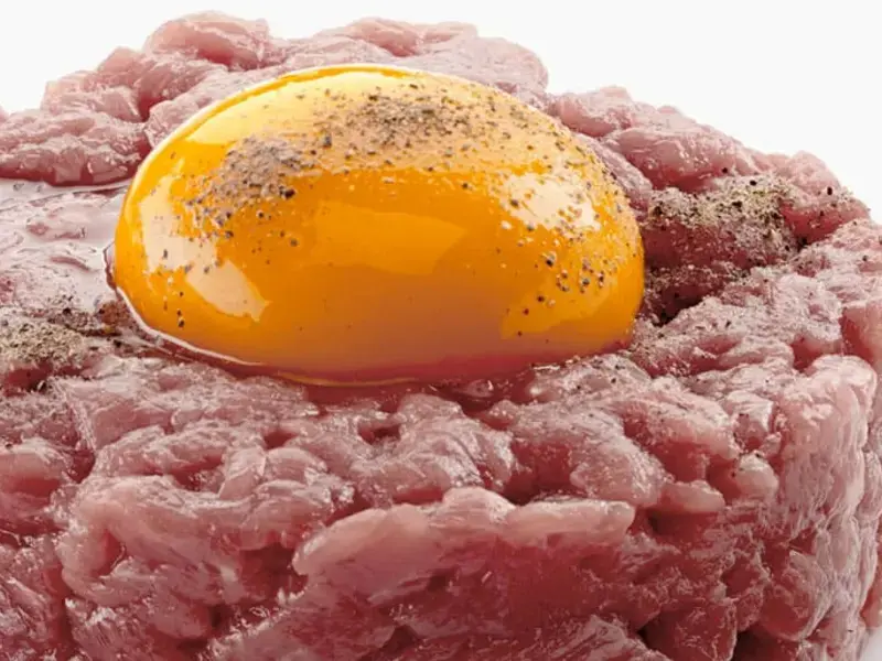 Raw undercooked pork