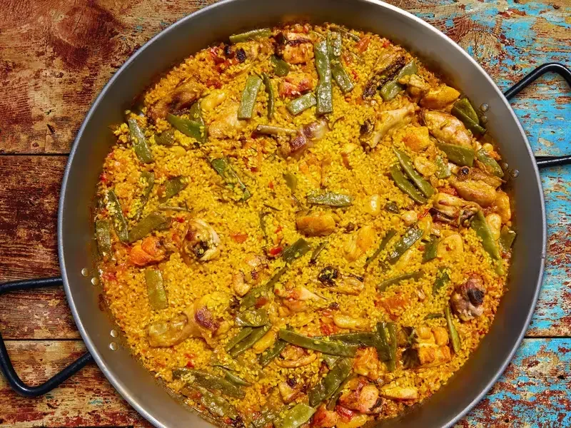 a large valencian paella