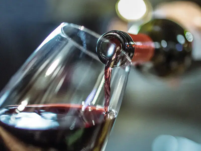 Red wine glass.