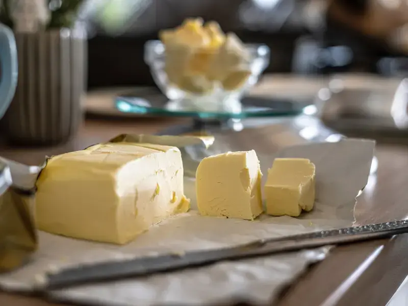 Butter on a table