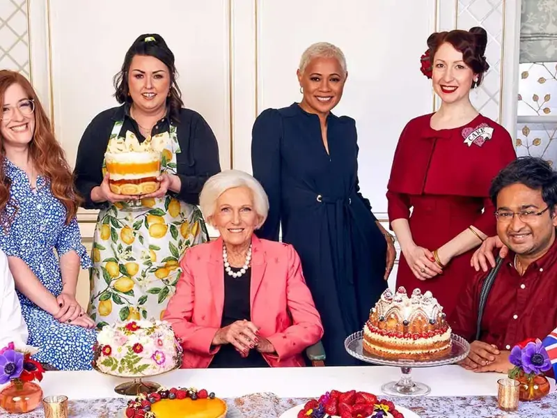 Judges and bakers from the Platinum Pudding competition.