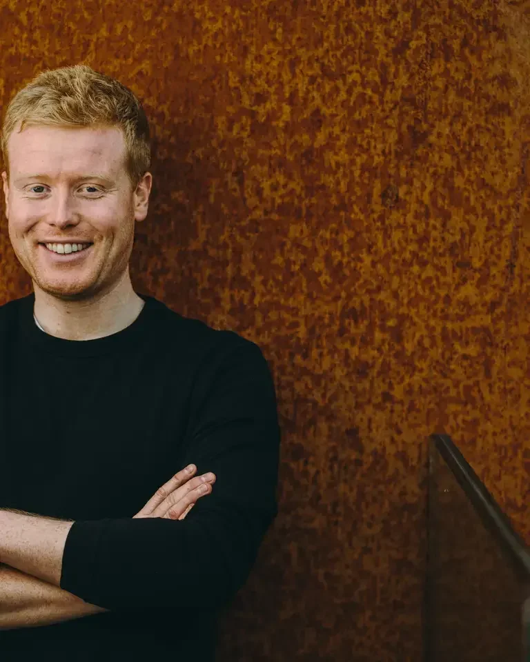 Chef Mark Moriarty in a black sweater.
