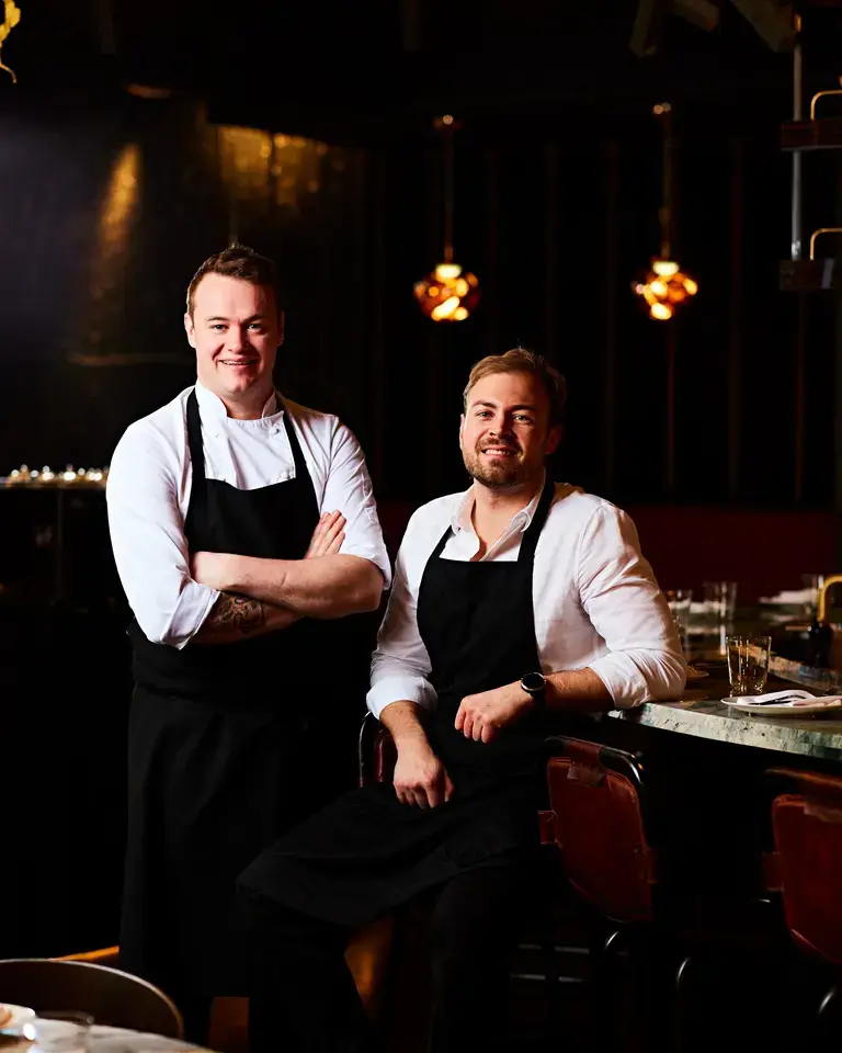 Chefs Will Murray and Jack Croft at Fallow.