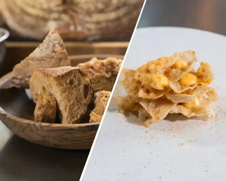 Stale bread and Yesterday’s bread with Scallop Roe Taramasalata by Sat Bains