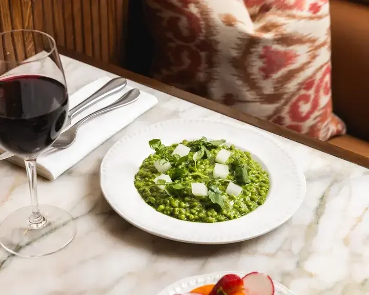 Watercress and spelt risotto at Nessa.