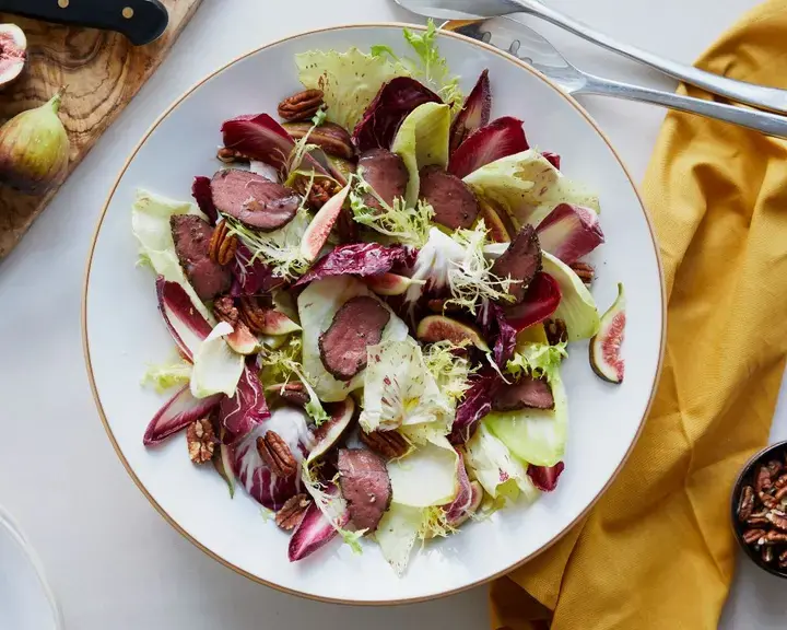 Peppered venison salad by Adam Smith.