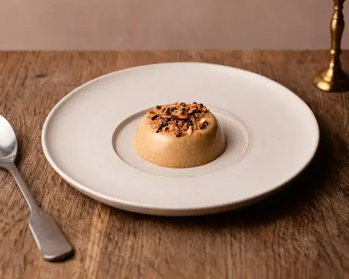 Spiced pumpkin and coffee panna cotta.