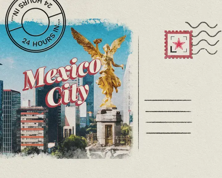 postcard with the image of Mexico City
