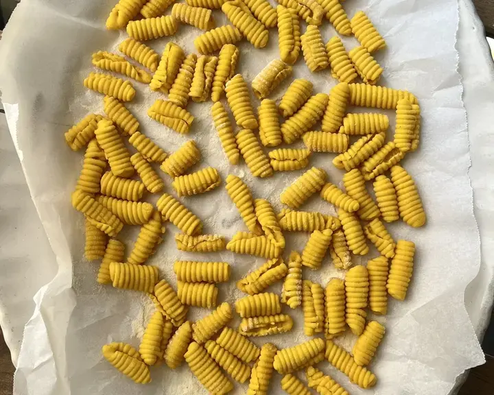 Fresh raw cavatelli.