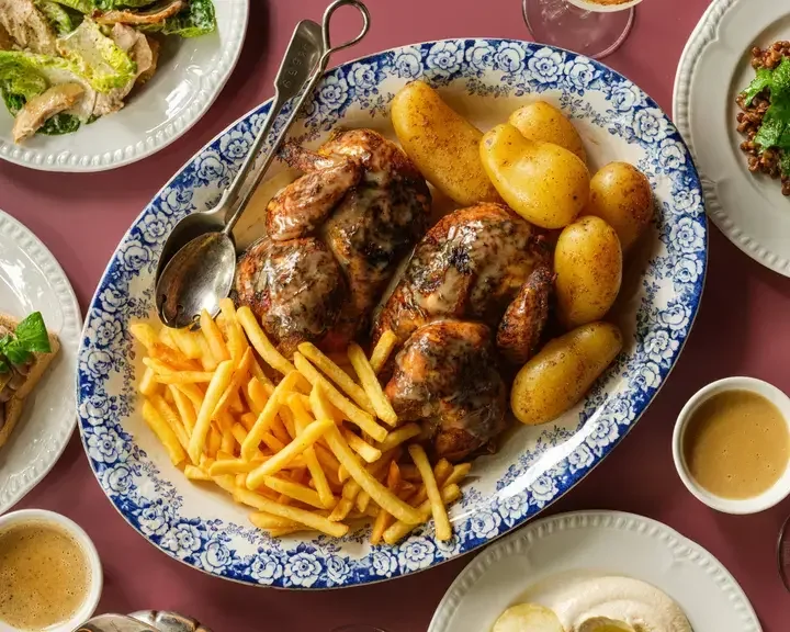 Norbert's rotisserie chicken and sides.