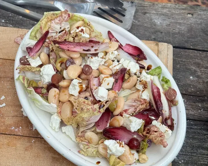 Radicchio, grape and feta salad by Xanthe Ross.