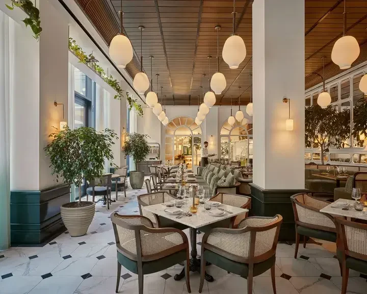 The dining room at Whiteley's Kitchen in London.