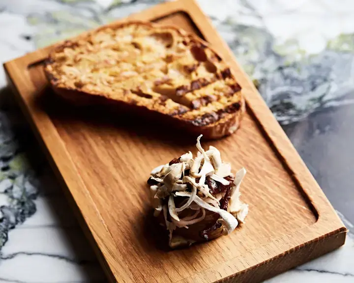 Fallow's mushroom parfait and toast.