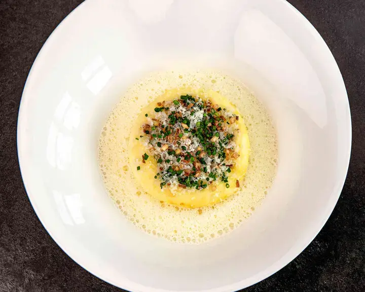 Cheddar souffle by Lisa Goodwin-Allen.