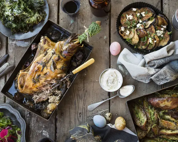 A selection of traditional Italian Easter dishes.