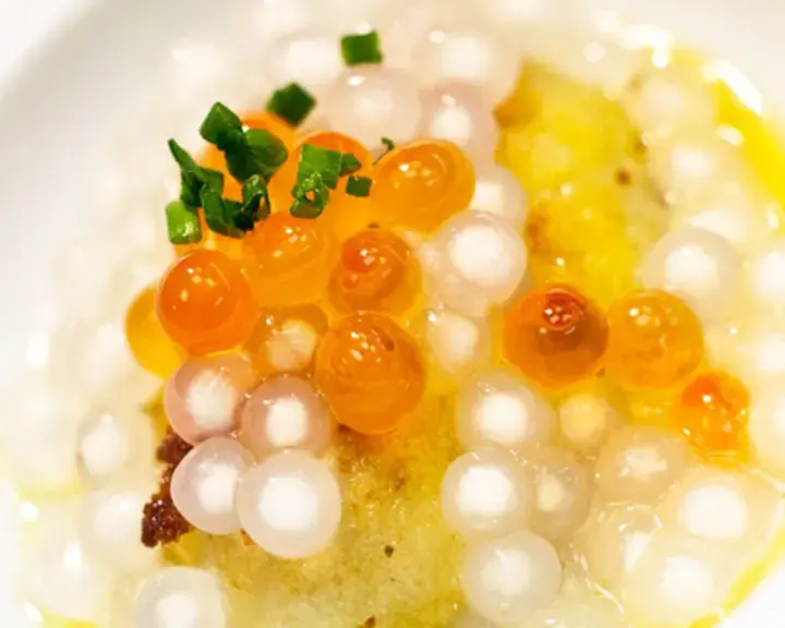 Oysters In Brioche Crust With Marinated Tapioca