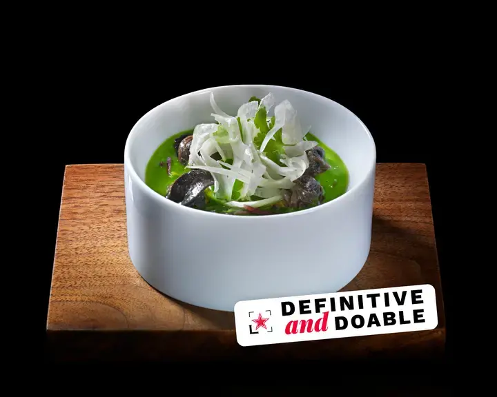 Heston Blumenthal's snail porridge in a bowl.