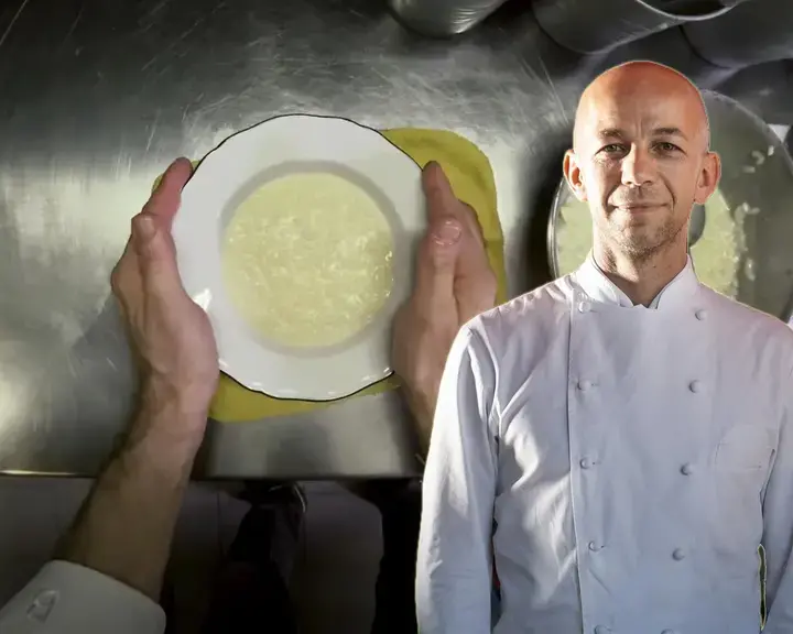 Riccardo Camanini and his creamy parmesan risotto