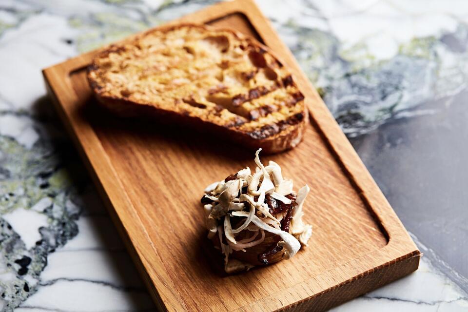 Fallow's mushroom parfait and toast.