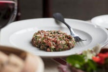 Steak tartare at L'Escargot Bleu in Edinburgh.